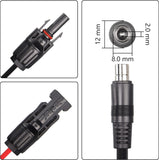 Solar Connector to DC8020 Extension Cable DC8020 to Solarpanel Charging Cable Compatibel with Jackery Explorer 3000 Pro 2000 Plus 1500 Pro 1000 Pro 1000 V2 2000 Plus 1000 Plus 700 Plus 600 Plus